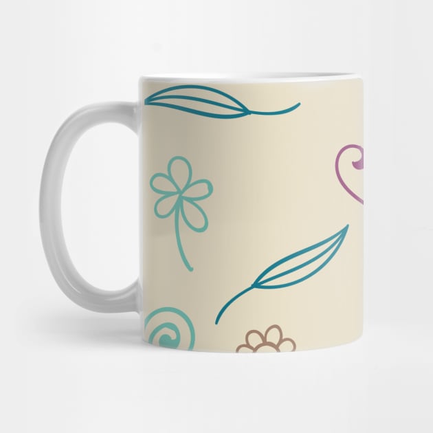 Floral Wine Pattern | Cream by planetary